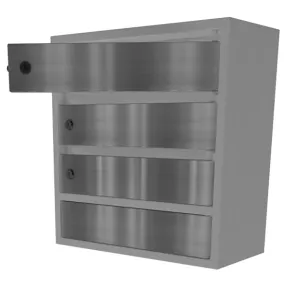 почтовый ящик «орион м» с дверцами из нержавеющей стали 3 секции