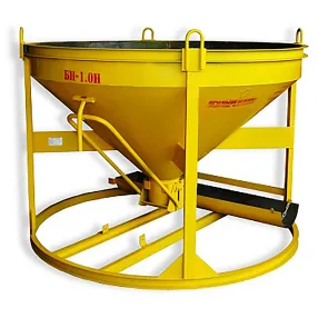 бадья для бетона бн 1,0 м3 низкая c лотком