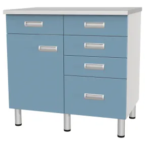 стол лабораторный двухтумбовый с дверкой и ящиками сл-03-«мск» (сл-03-208)