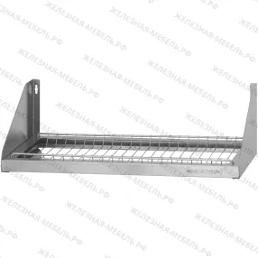 полка для сушки посуды пспб - 800х300х180 «base», цинк, сетка «стаканы» (без поддона)