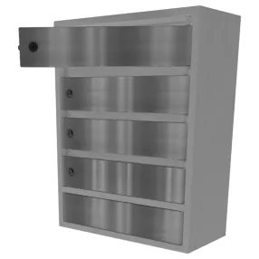 почтовый ящик «орион м» с дверцами из нержавеющей стали 4 секции