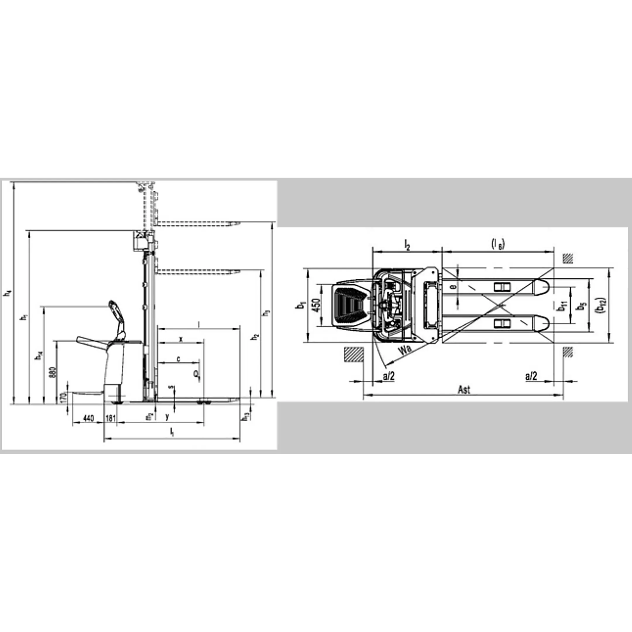 Штабелер электрический NOBLELIFT PS16N Triplex (уценка Краснодар)
