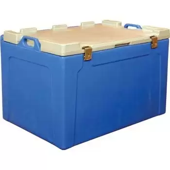 контейнер 750х530х520 мм синий с крышкой